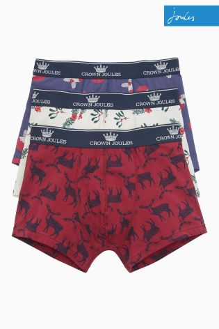 Joules Christmas Boxers Three Pack